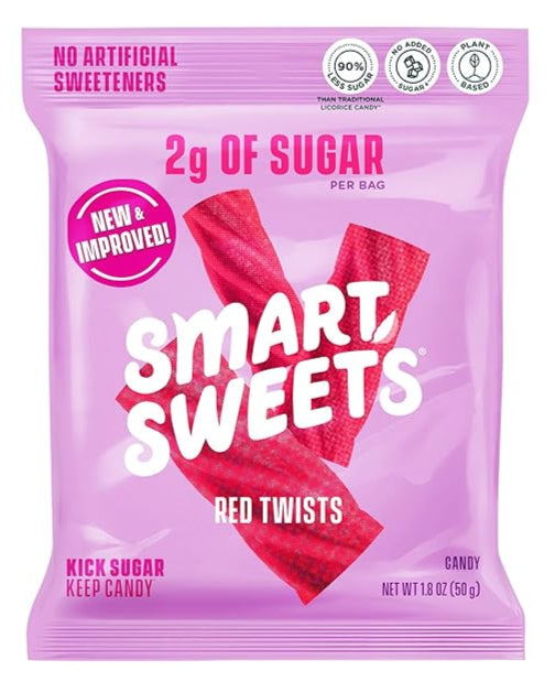 Smart Sweets Red Twists 50g (1.8 oz) product package