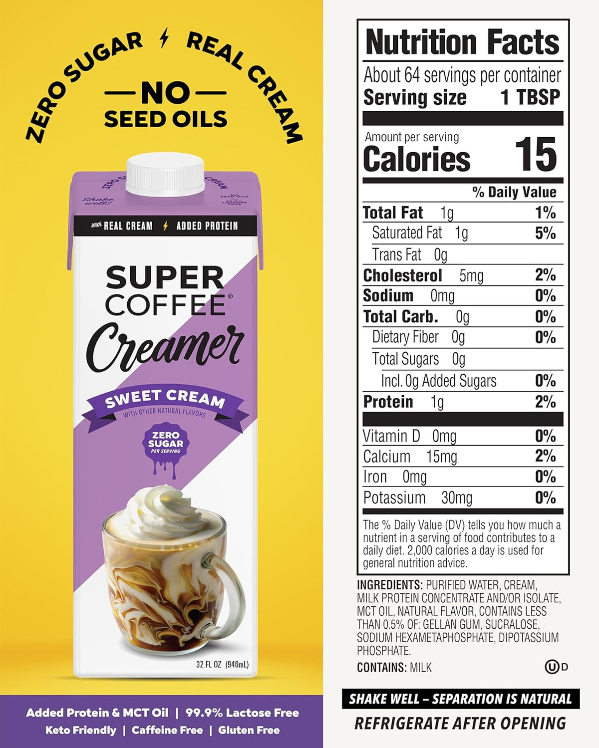 Super Coffee Creamer - Sweet Cream One Pack (32 fl oz)