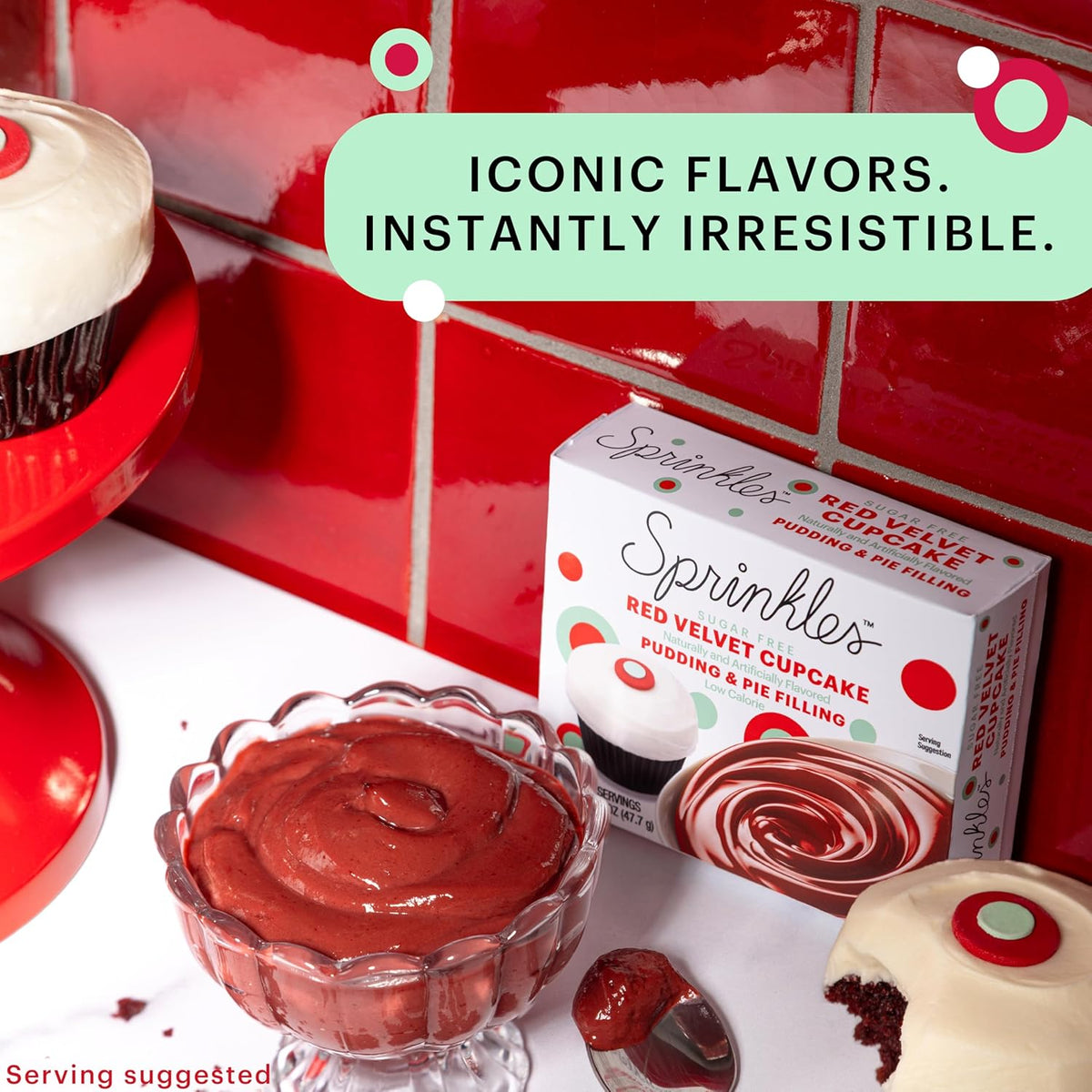 Sprinkles Sugar-Free Pudding & Pie Filling - Red Velvet Cupcake(1.68 oz)