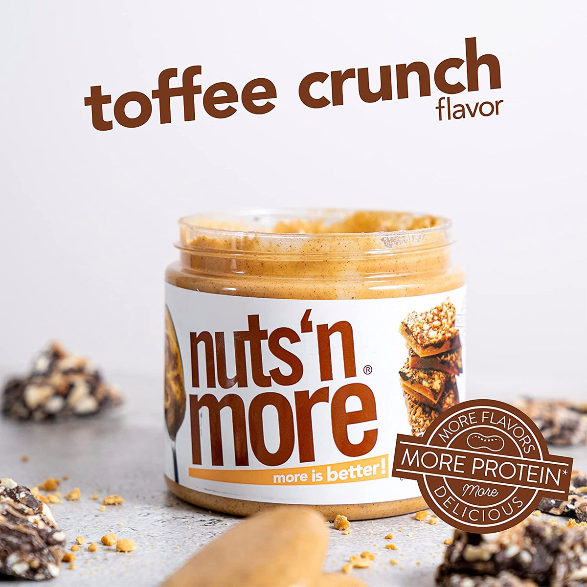 Nuts 'n More Protein Peanut Spread, Toffee Crunch 16 oz.