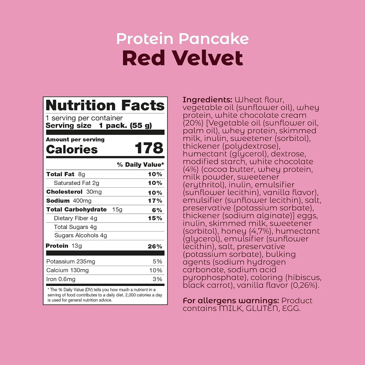 Smarter Snacks Protein Pancake - Red Velvet
