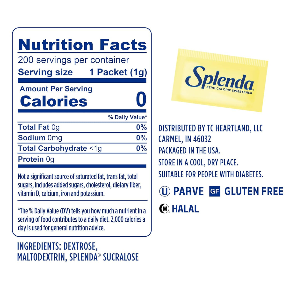Splenda Packets - 200 packets