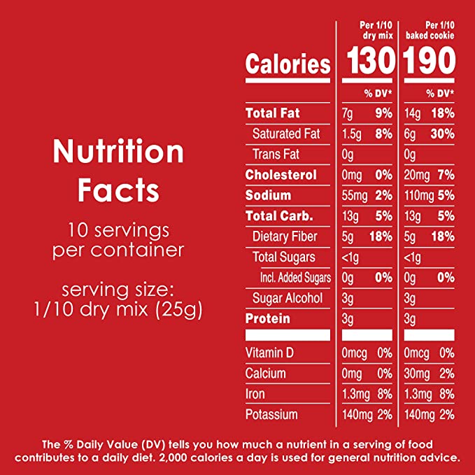 Duncan Hines Keto Friendly Chocolate Chip Cookie Mix 8.8 oz