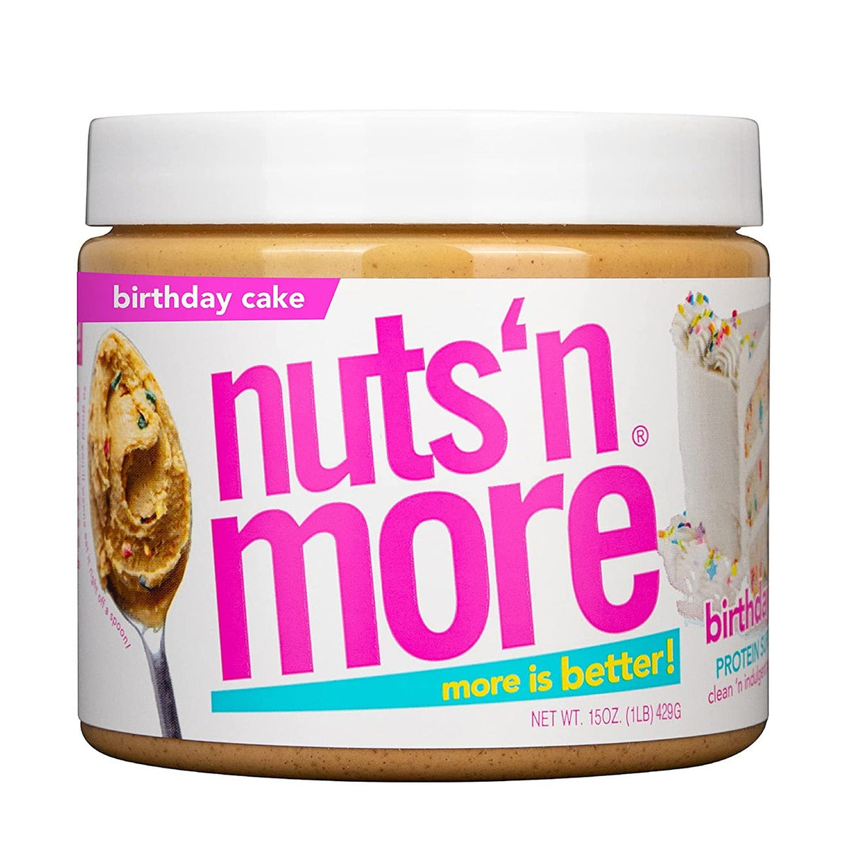 Nuts 'n More Protein Peanut Spread, Birthday Cake 16 oz.