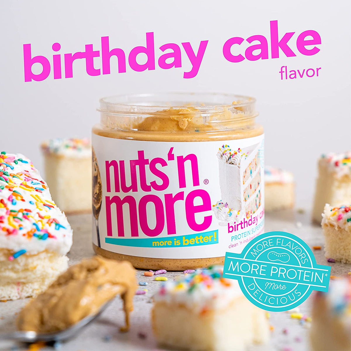 Nuts 'n More Protein Peanut Spread, Birthday Cake 16 oz.