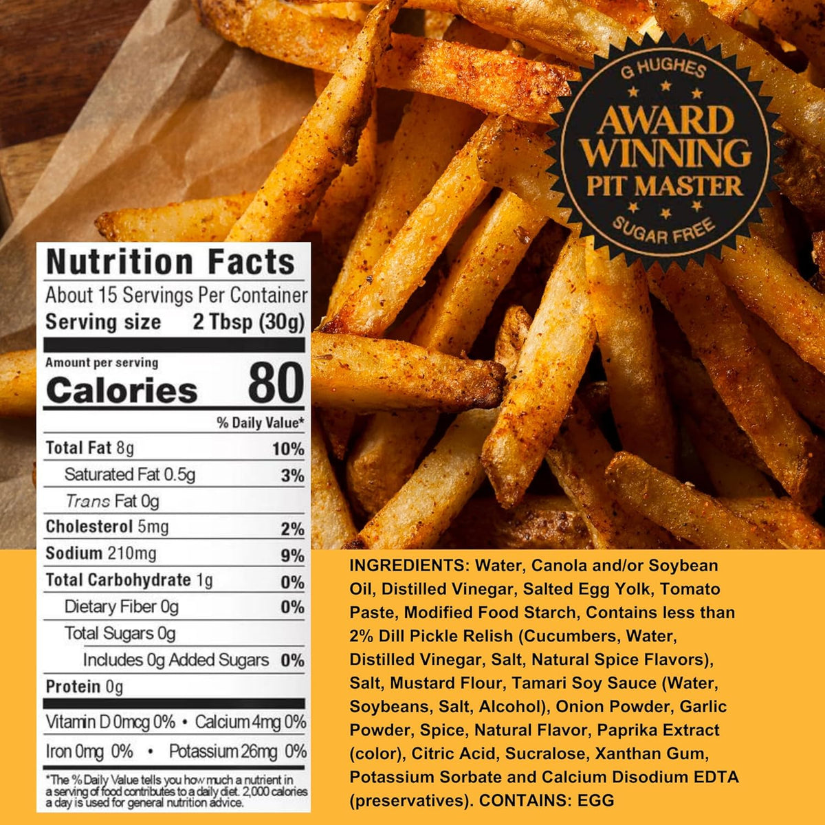 G Hughes Smokehouse Sugar Free Fancy Fry Special Sauce 16 oz