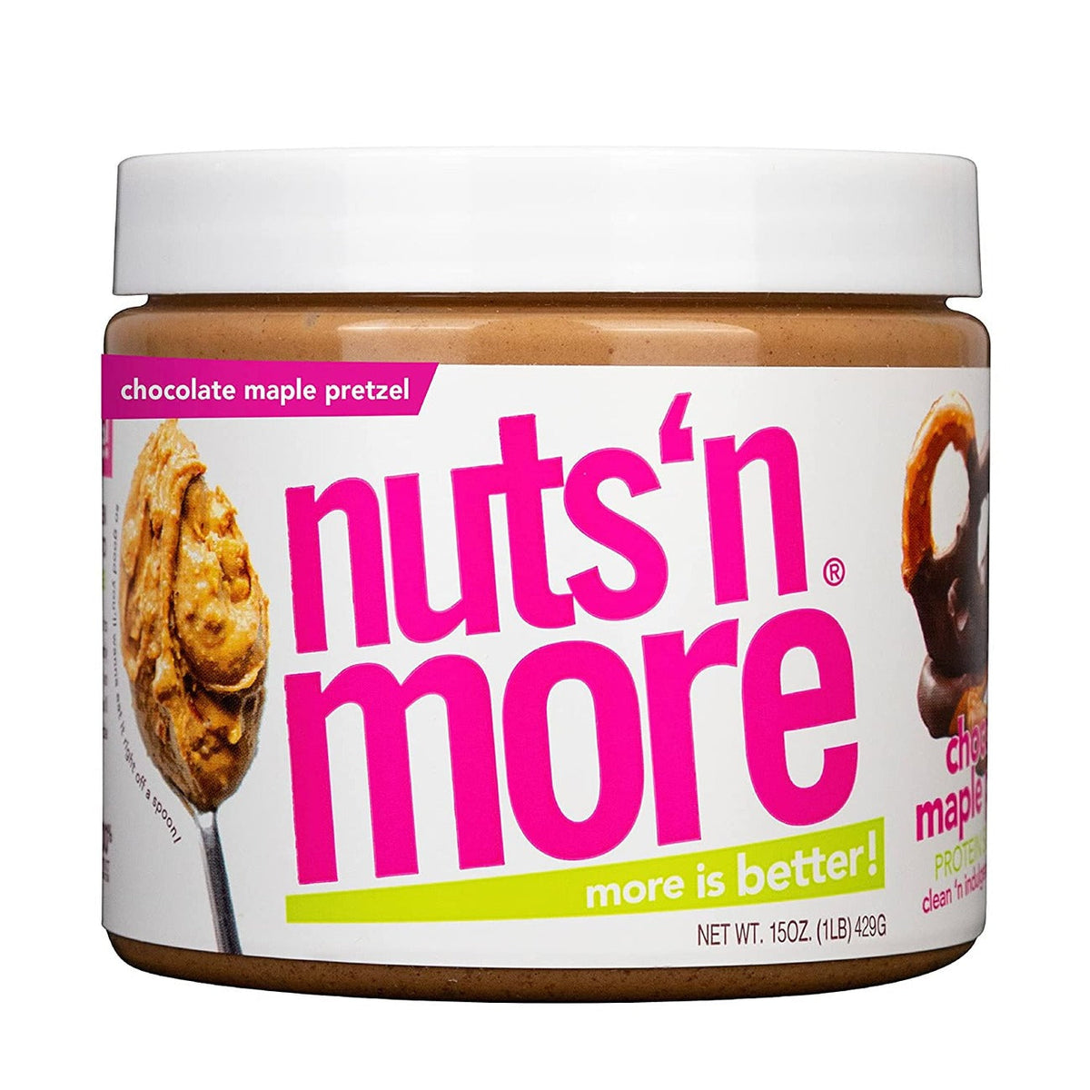 Nuts 'n More Protein Peanut Spread, Chocolate Maple Pretzel 16 oz.