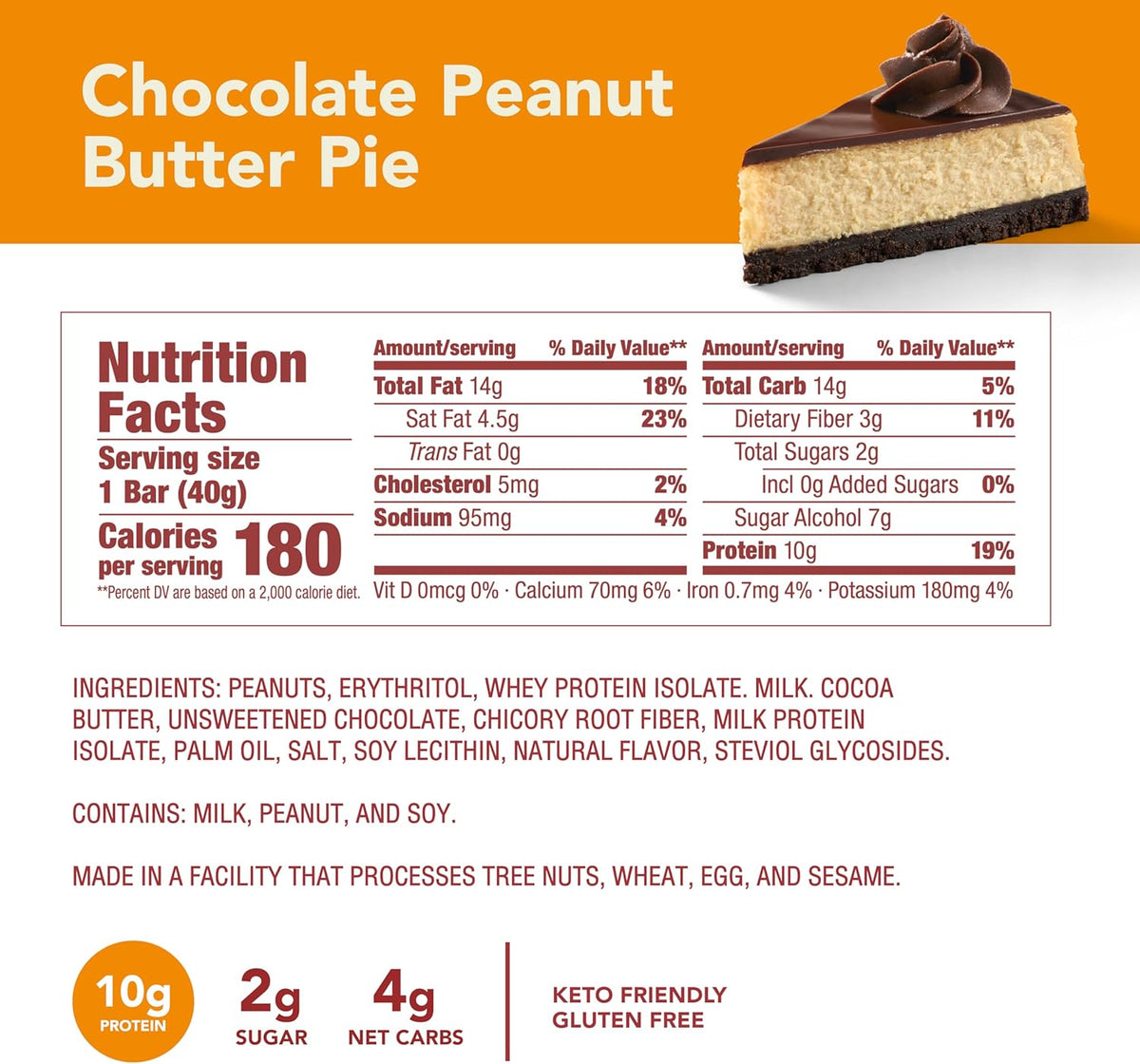 Think! Delight Keto Protein Bars - Chocolate Peanut Butter Pie