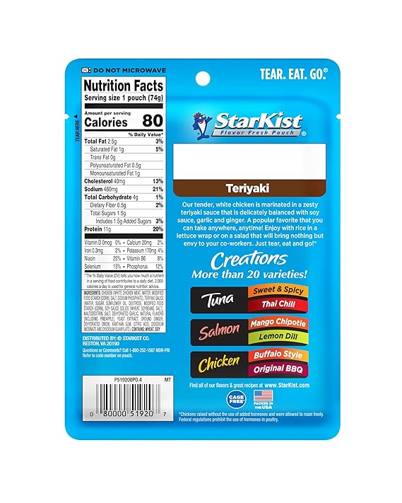 Starkist Chicken Creations, 2.6 oz - Teriyaki