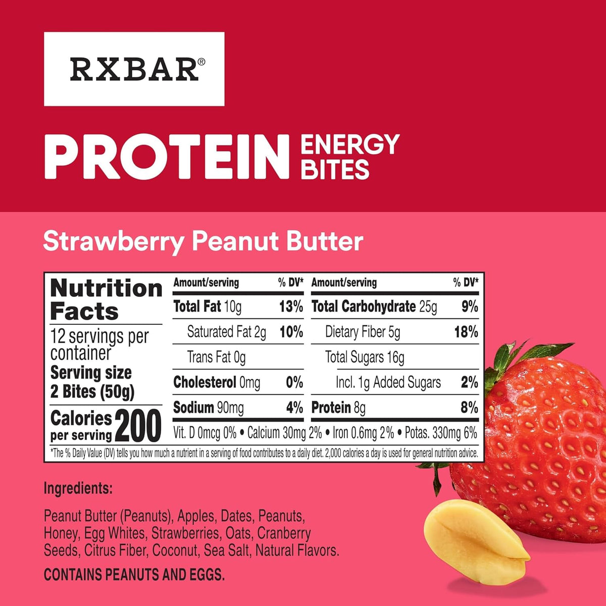 RXBAR Protein Energy Bites - Strawberry Peanut Butter