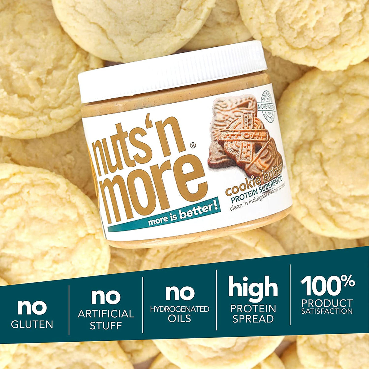 Nuts 'n More Protein Peanut Spread, Cookie Butter 16 oz.