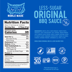 Noble Made Less Sugar BBQ Sauce - Original