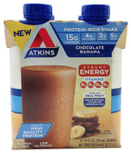 Atkins Nutritionals Ready-to-Drink Shakes - Chocolate Banana, 11 oz, 12 shakes 1 case