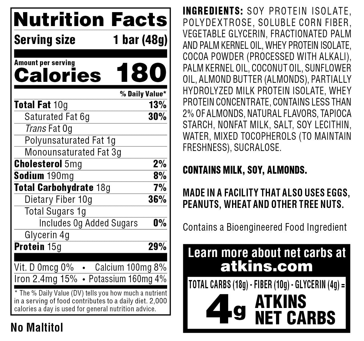 Atkins Nutritionals High Protein Bars - Double Fudge Brownie (5 Bars) One box