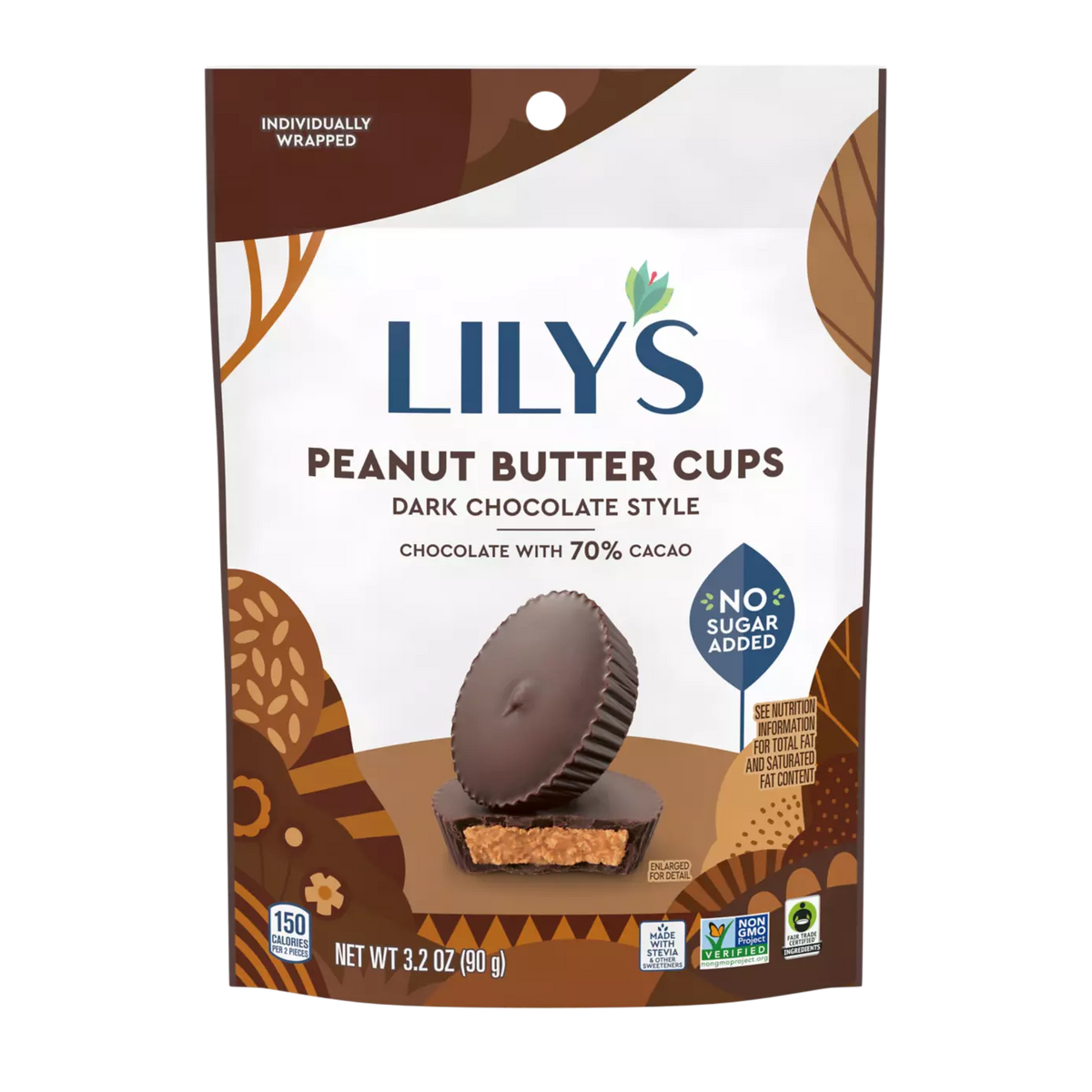 Lily's Dark Chocolate Style Peanut Butter Cups - 3.2 oz Bag
