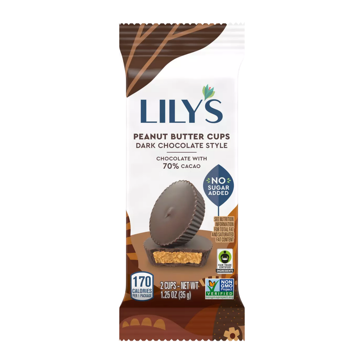Lily's Dark Chocolate Style Peanut Butter Cups - One Pack (2 cups)