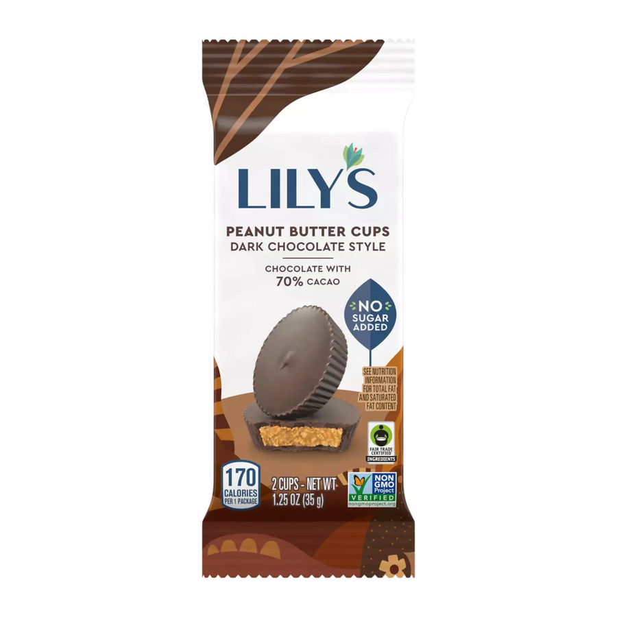 Lily's Dark Chocolate Style Peanut Butter Cups - One Pack (2 cups)