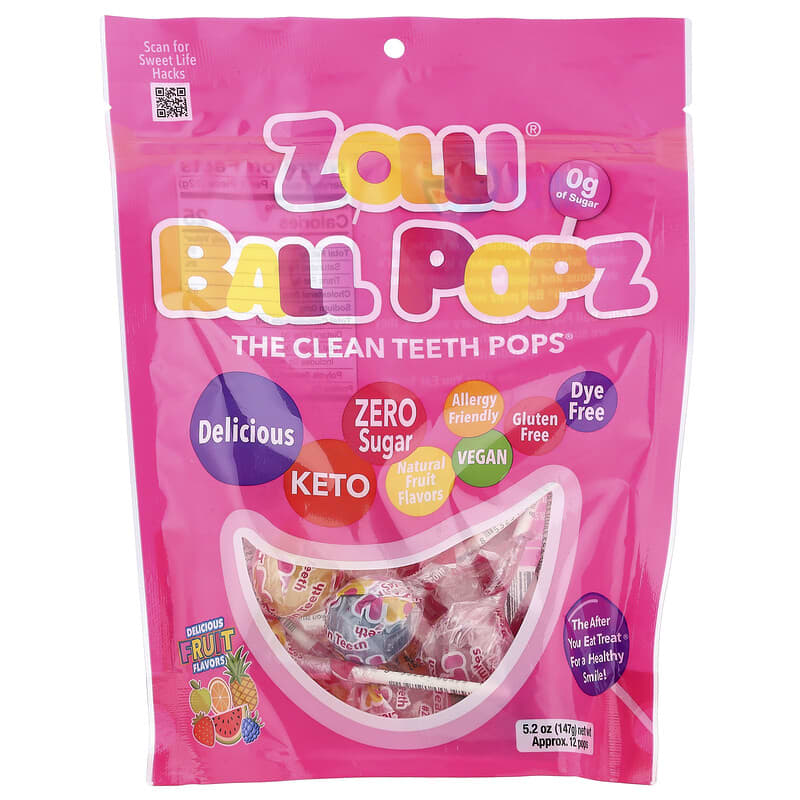 Zolli Ball Popz 5.2 oz (approx. 12 pops) product package