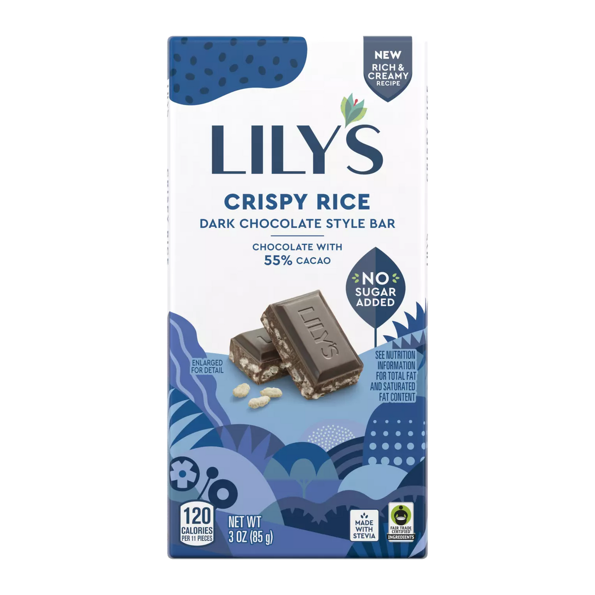 Lily's Dark Chocolate Style Bar - Crispy Rice