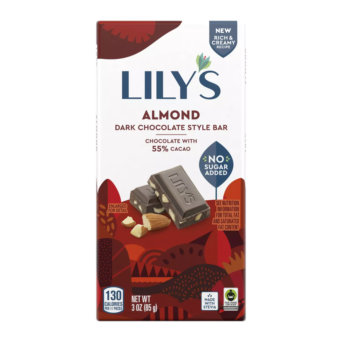 Lily's Dark Chocolate Style Bar - Almond