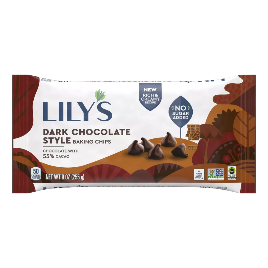 Lily's Dark Chocolate Style Baking Chips, 9 oz bag