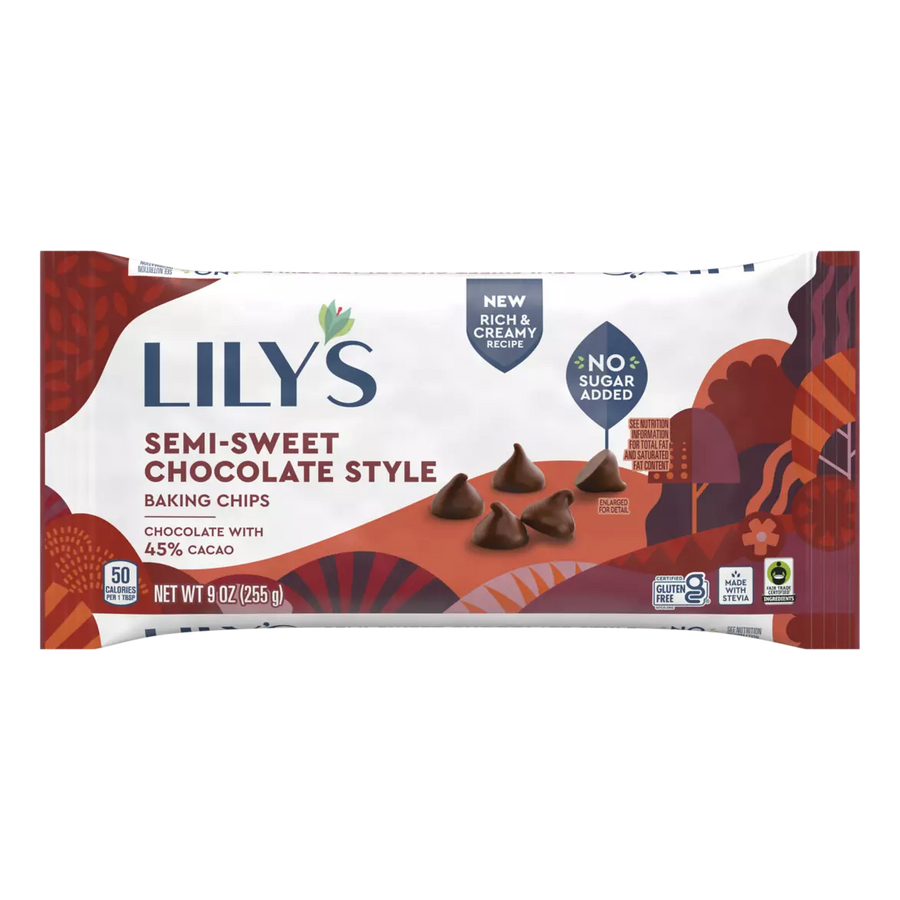 Lily's Semi Sweet Style Baking Chips, 9 oz bag