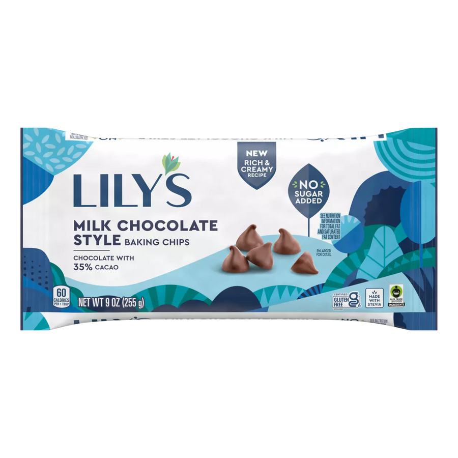 Lily's Milk Chocolate Style Baking Chips, 9 oz bag