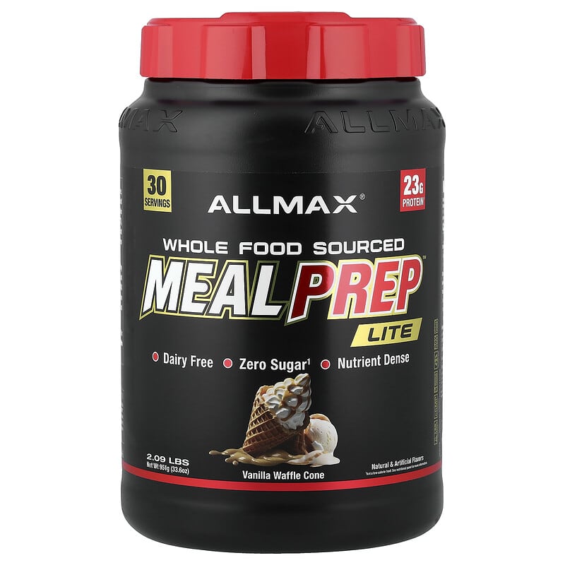 AllMax Nutrition MealPrep Lite, 2.32lb - Vanilla Waffle Cone