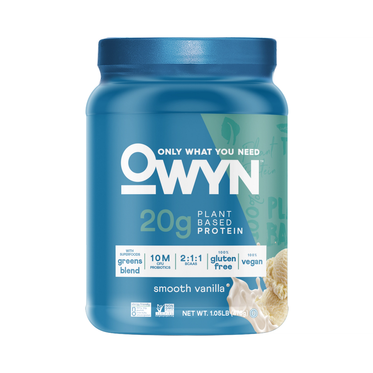 OWYN 20g Plant-Based Protein Powder - Smooth Vanilla, 1.05lb