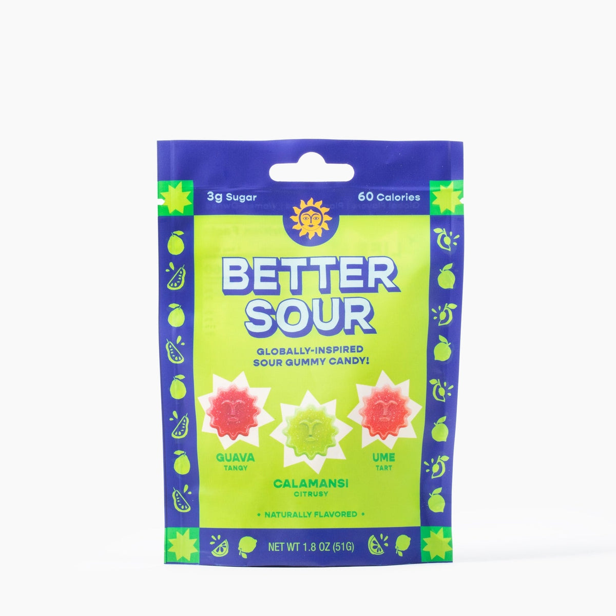 Better Sour Gummies - Guava, Calamansi, Ume, One Pack, 1.8 oz