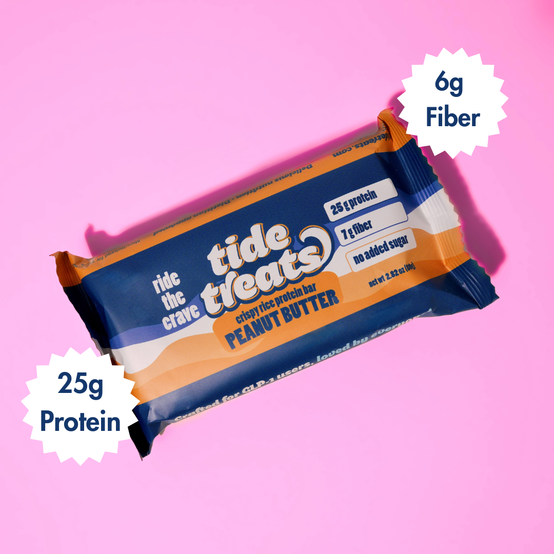 Tide Treats Crispy Rice Protein Bars - Peanut Butter, One Bar