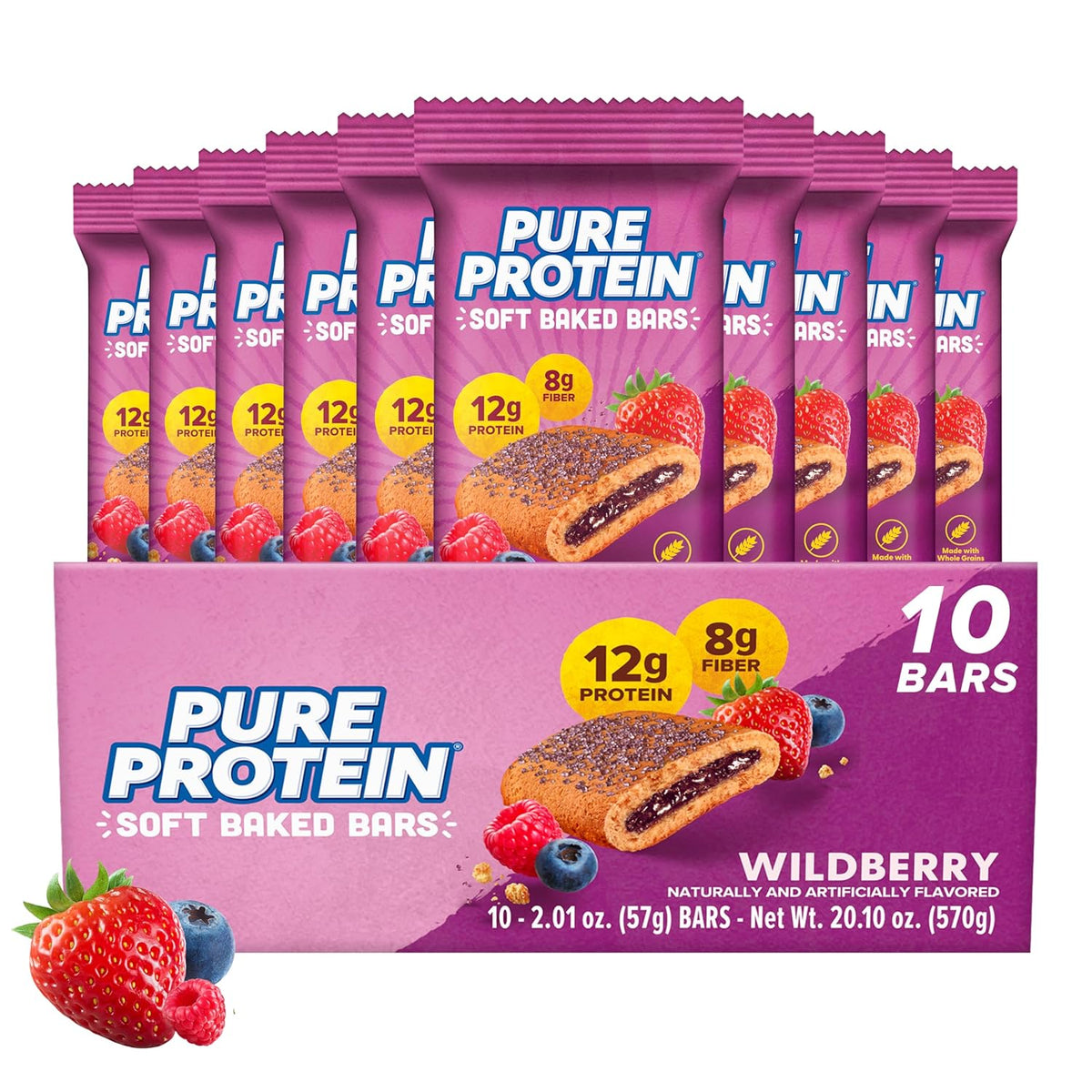Pure Protein Soft Baked Protein Bars - Wildberry