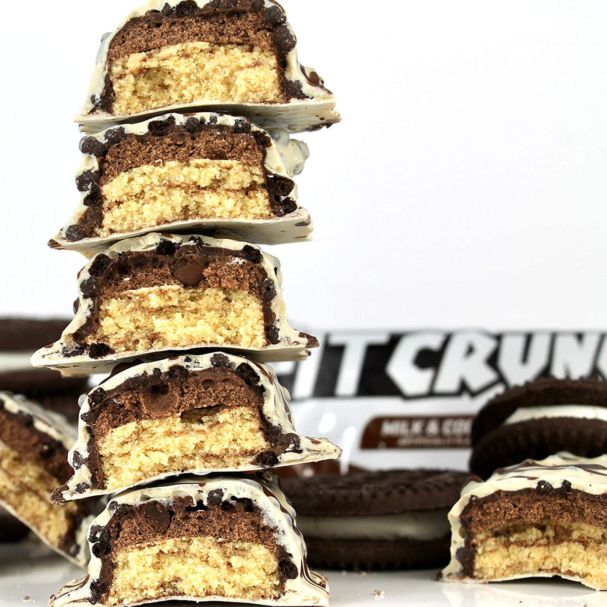 Robert Irvine's Fit Crunch Whey Protein Baked Bar - Milk & Cookies