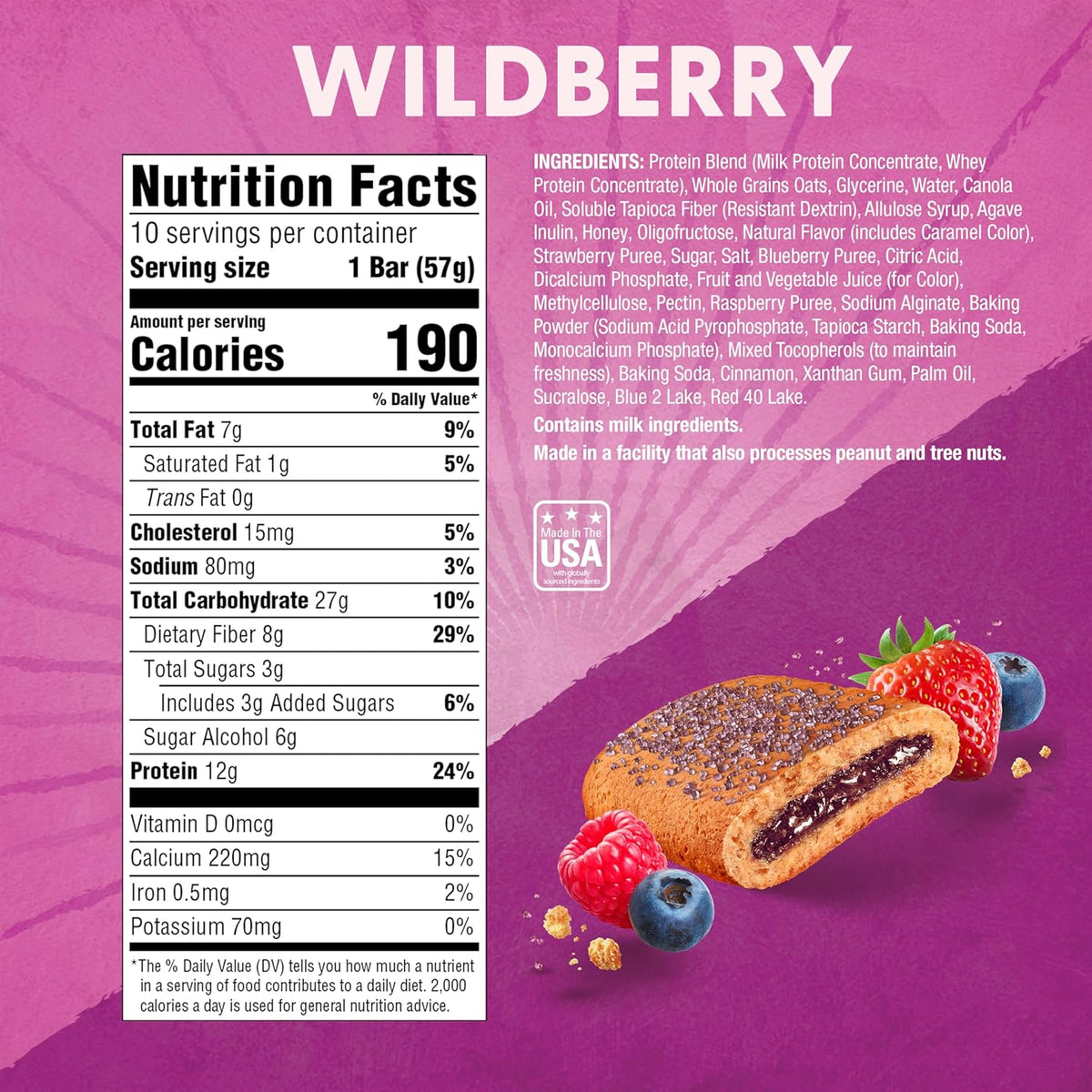 Pure Protein Soft Baked Protein Bars - Wildberry