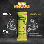 Projo* Instant Power Coffee with Protein - Grab and Go! - Smooth & Creamy Vanilla, Single Packet