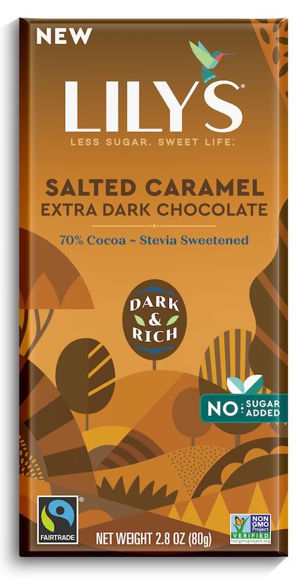 Lily's Extra Dark Chocolate Style Bar - Salted Caramel