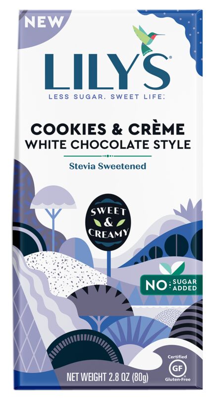 Lily's White Chocolate Style Bar - Cookies & Crème