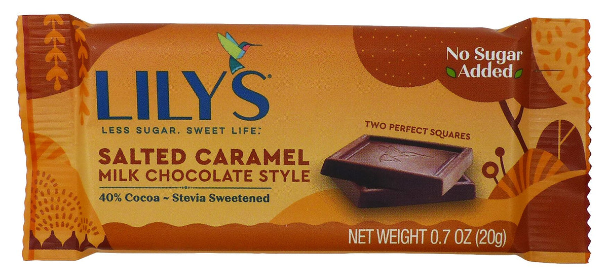 Lily's Milk Chocolate Style Bar - Salted Caramel 18 mini bars
