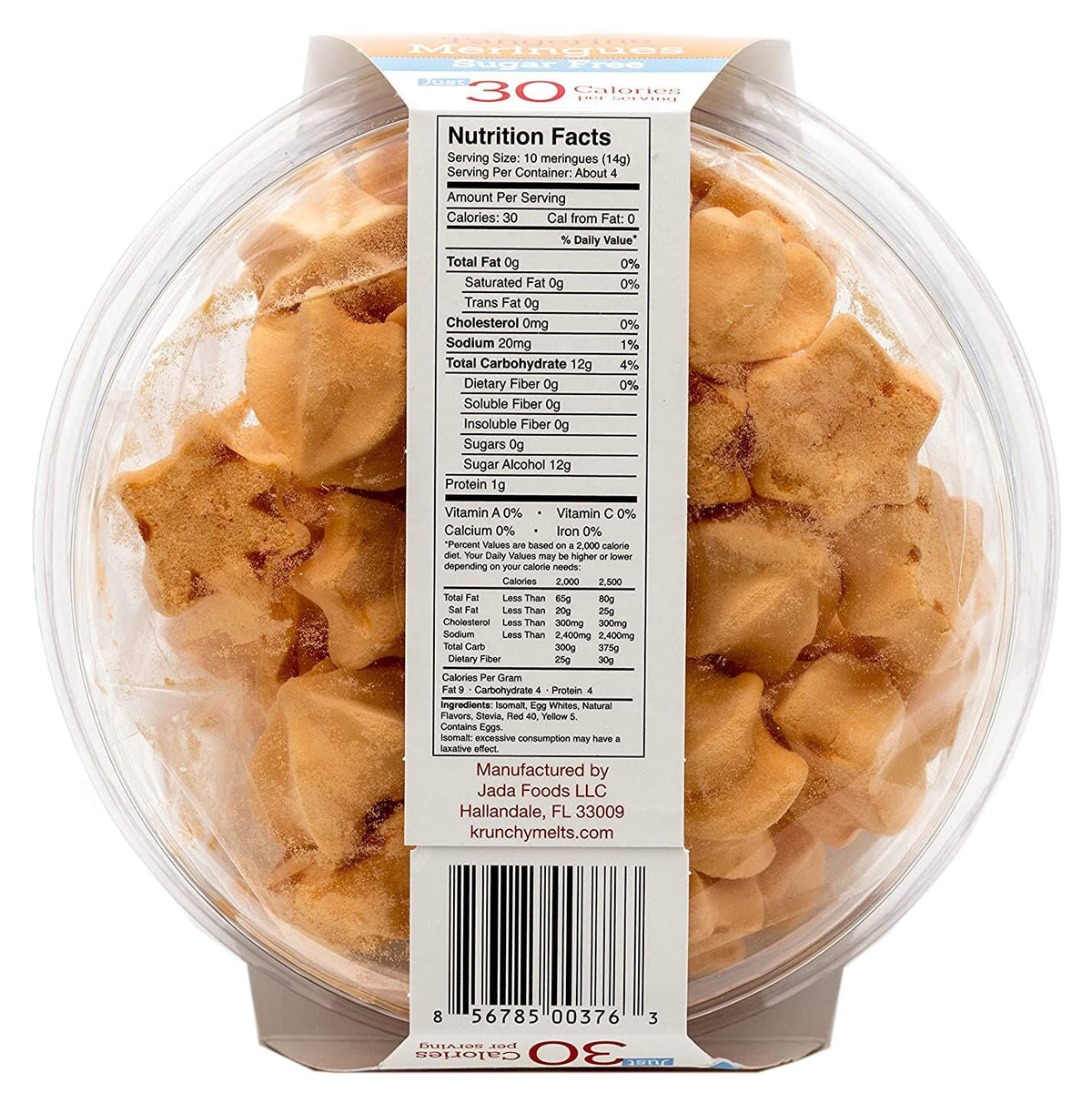 Krunchy Melts Sugar Free Meringues - Tangerine 2 oz.