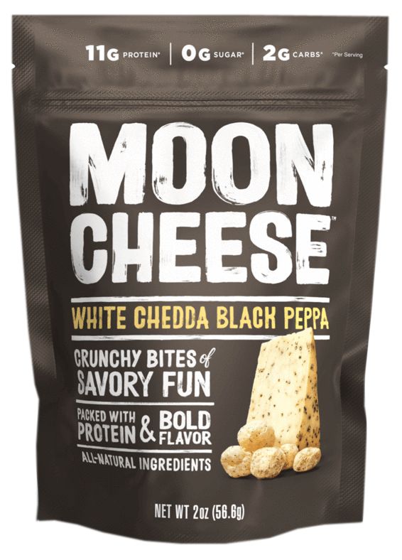Moon Cheese Snacks - White Chedda Black Peppa 1 Bag