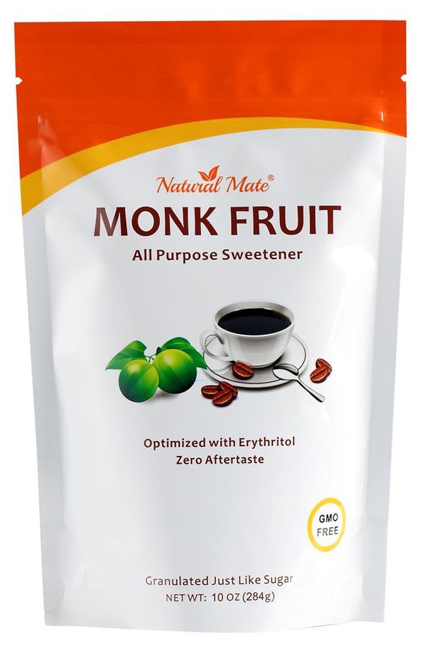 Natural Mate Monk Fruit with Erythritol, All Purpose Natural Sweetener 10 oz (284g)