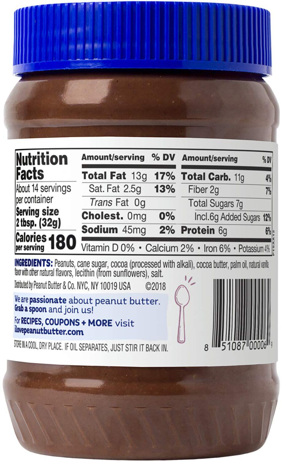 Peanut Butter & Co. Peanut Butter, Dark Chocolatey Dreams 16 oz.