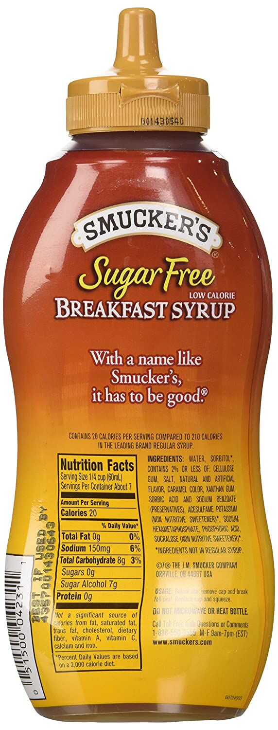 Smuckers Sugar Free Breakfast Syrup 14.5 fl oz.