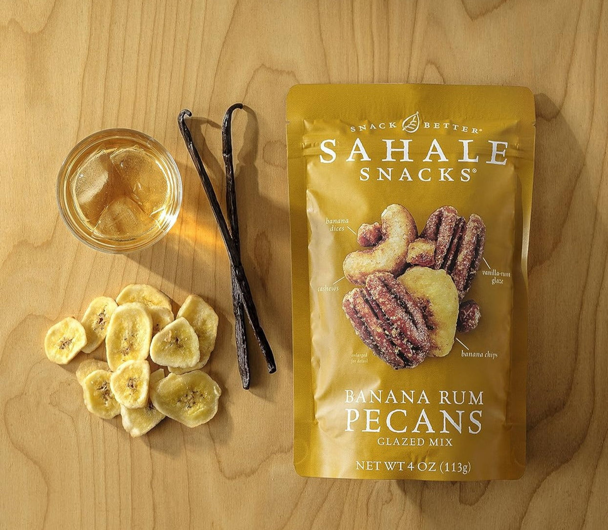 Sahale Snacks Banana Rum Pecans Glazed Mix 4oz Bag — gallery image 6