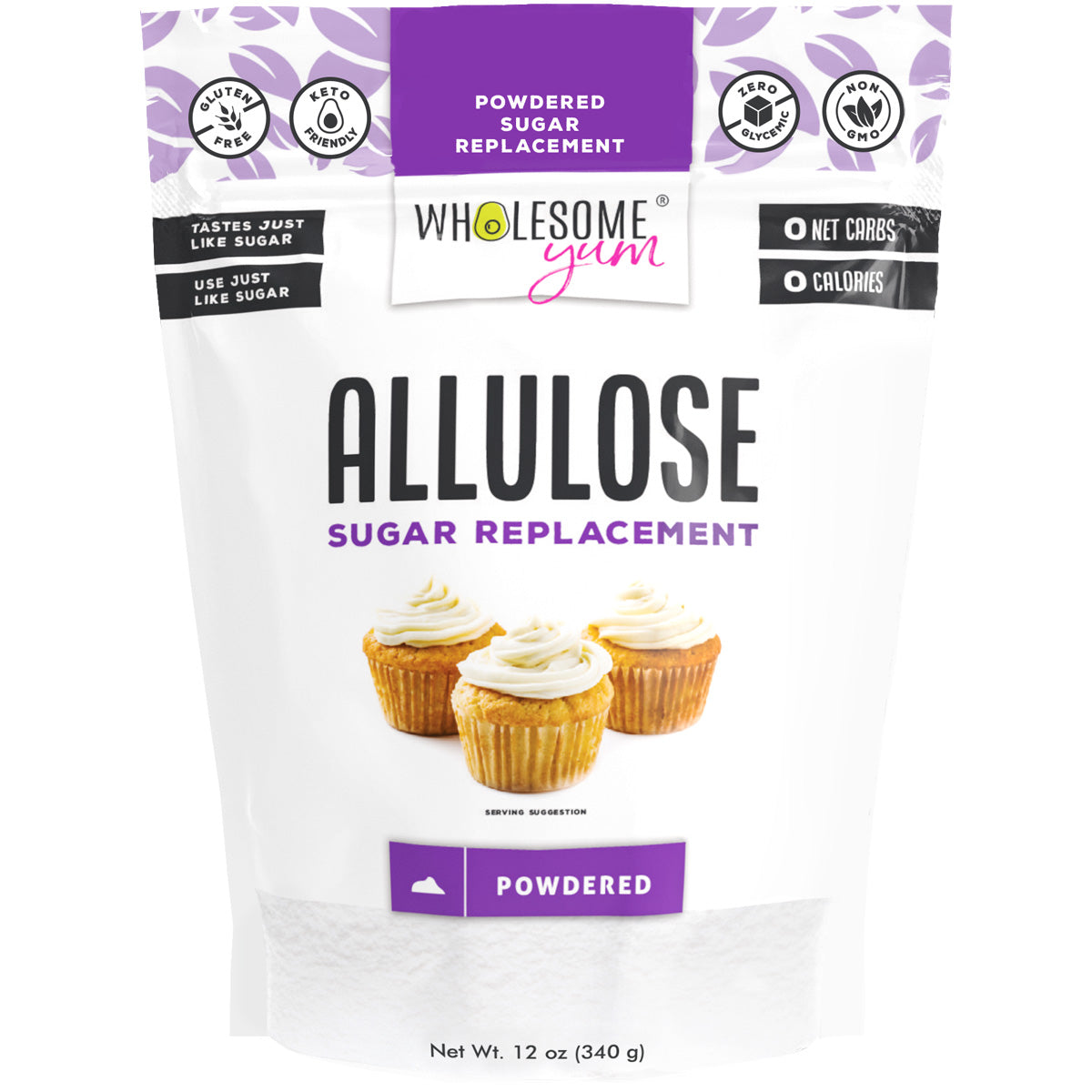 Wholesome Yum Sugar Replacement - Allulose - Powdered 12oz