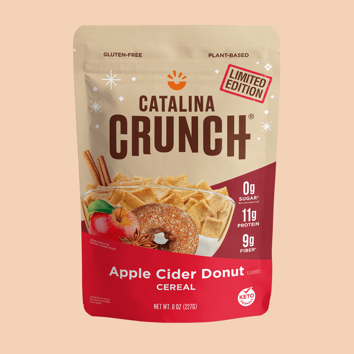 Catalina Crunch Protein Cereal - Apple Cider Donut, 8oz, One Pack