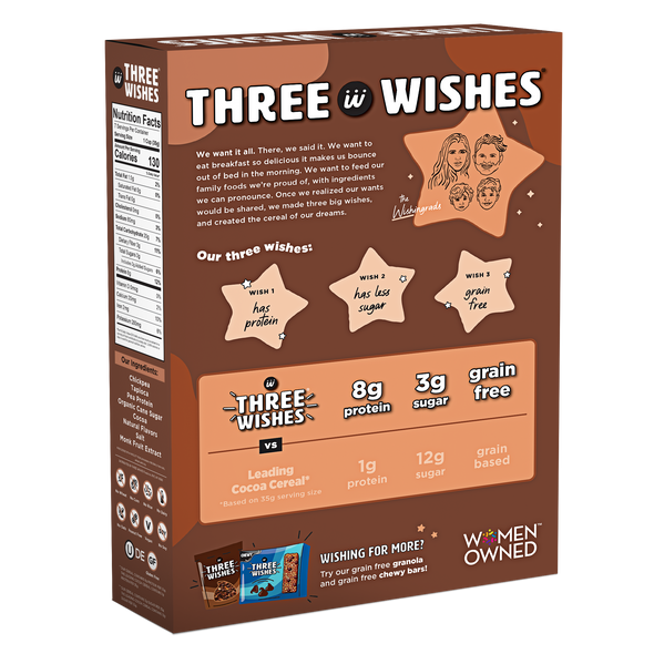 Three Wishes Grain Free Cereal - Cocoa