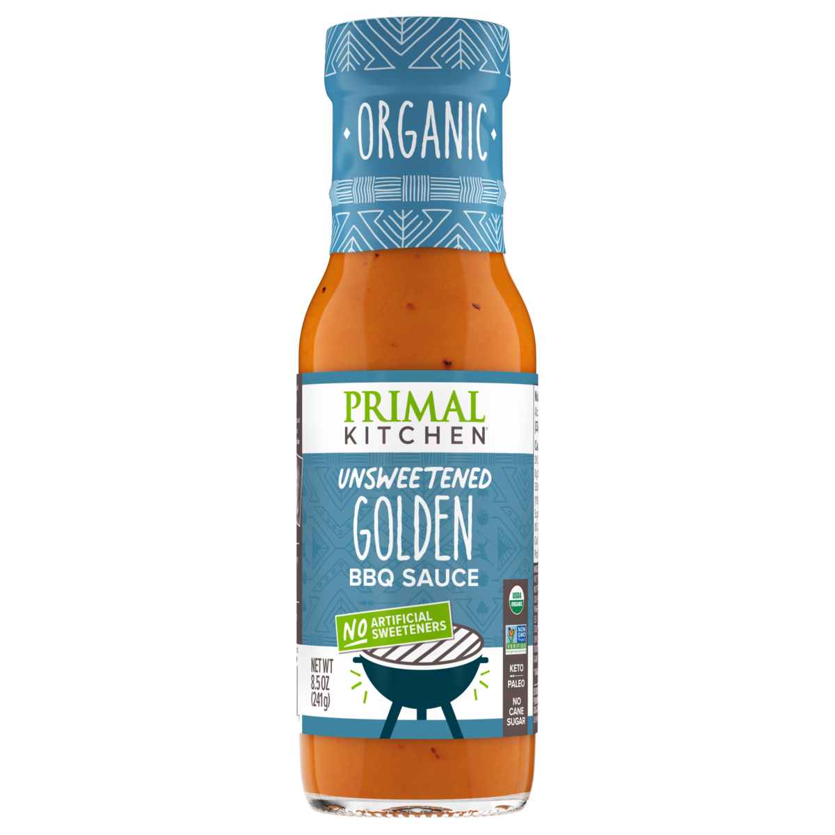 Primal Kitchen Unsweetened BBQ Sauce, Organic - Golden 8.5 oz