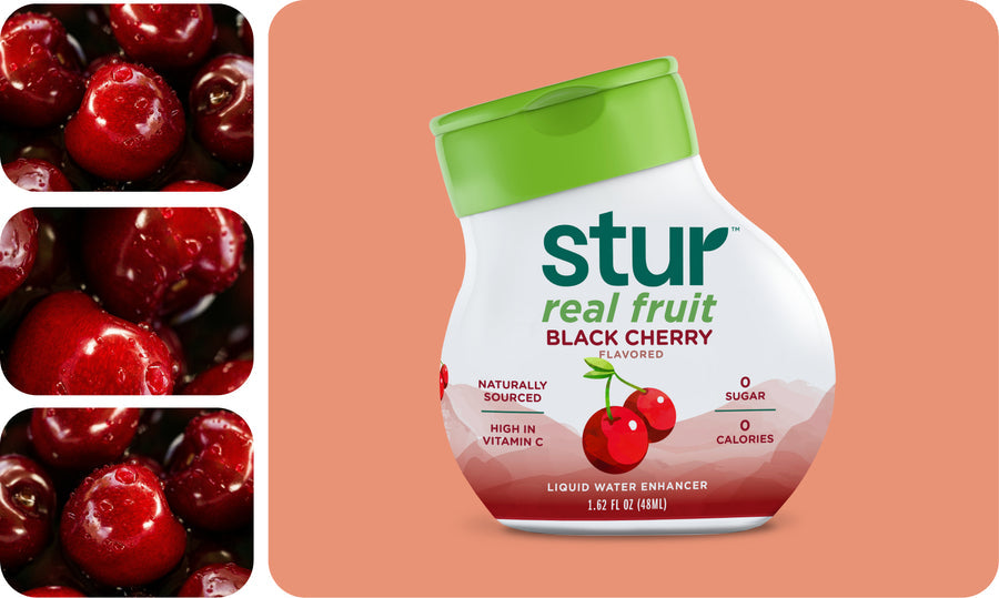Stur Stevia Sweetened Water Enhancer - Black Cherry 1.62 fl oz.