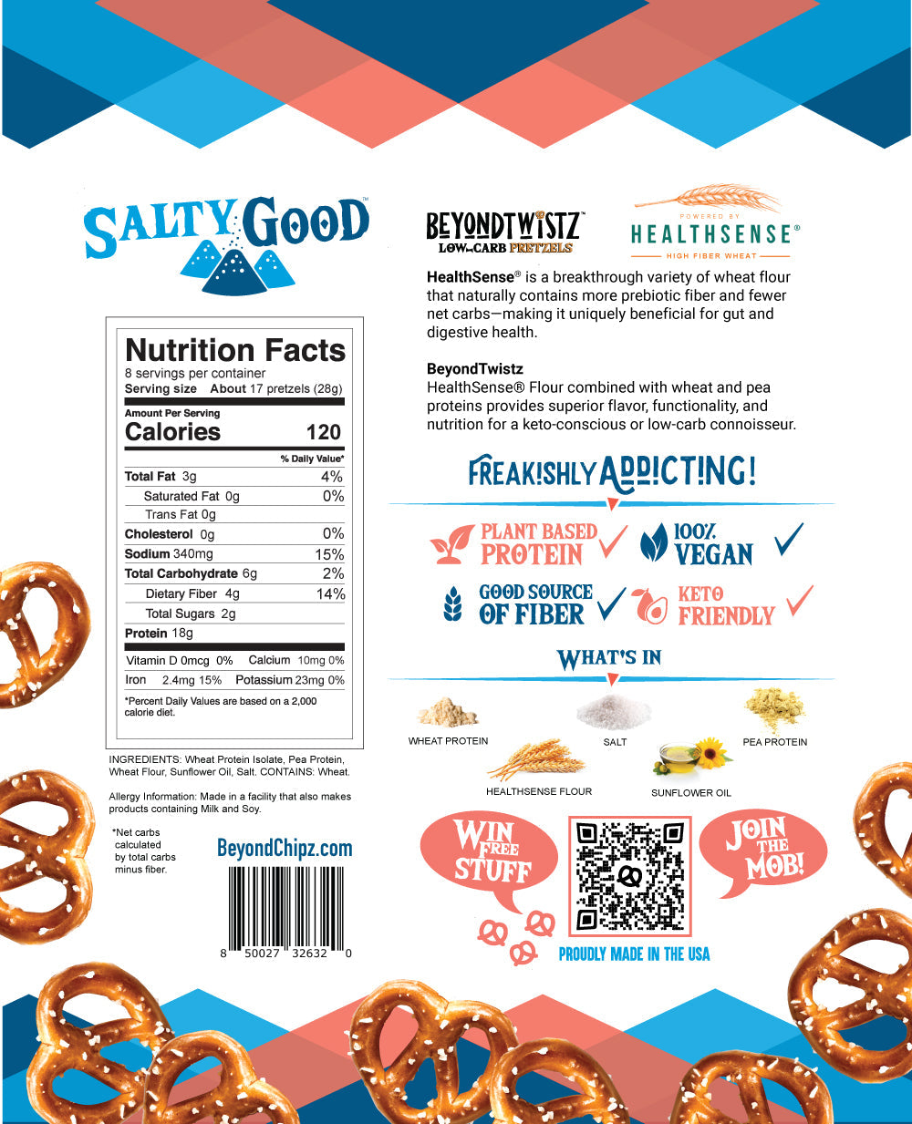 BeyondTwistz Low Carb Pretzels - Salty Good